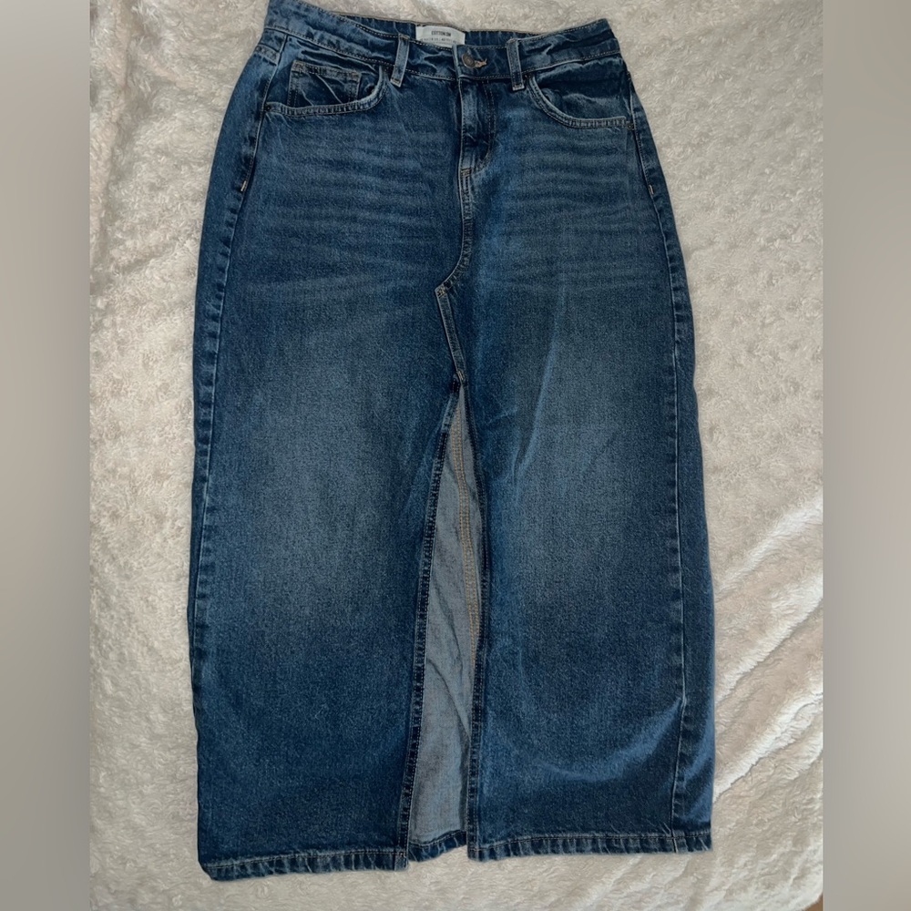 Cotton on Maxi jean skirt size 8